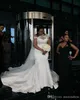 Русалка атласные свадебные платья с аппликациями разведка поезда свадебные платья элегантное длинное брачное платье африканские женщины Vestido de Novia Sirena