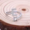 26 A-Z English Letter Ring Crind Crystal English Riging Ring Open Diamond Women Ring