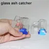 кальяны Ashcatcher Регулируйте стаканы ловцы пепла 14 18 45 90 ° со стеклянными водяными трубами бонга