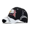 패션 최신 모자 인기 위장 미국 독수리 헤드 수 놓은 야구 모자