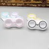 Contact Lens Case Holder Plastic Objective Travel Portable Case Storage Container Colorful Eye Box Fast Shipping F3550