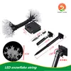 New Solar Light String 30LED Outdoor Creative Snowflake LED Christmas Day impermeabile Lanterna per la decorazione del giardino