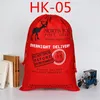 2020 kerstcadeau tassen grote biologische zware canvas tas Santa Sack Trektas met rendieren Santa Claus Sack Tassen voor kinderen