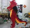 2019 Vendita calda gialla Dragon Mascot Costume con ali per adulti da indossare in vendita