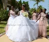 Gown New Ball Dresses Beading Crystal Long Sleeve Scoop Neck Plus Size Bridal Gowns Wedding Dress s