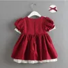 Ein stück einzelhandel 2019 mädchen spitze spanien kleider kinder mädchen prinzessin tutu kleid kinder sweet luxury kleid mit stirnbändern