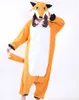 Animal dorosły wysokiej jakości Mr Fox Kigurumi piżamę grube miękkie polar Halloween Party Family Party Halloweenowe Kostiumy 318f