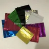 Pequeno espessamento colorido Side Duplo folha de alumínio Zip fechamento saco de amostra Zipper saco para pó de chá Cosméticos café packagin Pouch