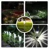 Zonne -licht Solar Pathway Lights Outdoor LED Spike Spot Lamp Landschap Verlichting voor Lawn Patio Yard Walkway oprit