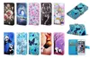 Cartoon Butterfly Sun Moon Rose Panda Tiger Skórzany Portfel Przewód Case Dla iPhone 11 Pro Max 6 7 8 Plus X XS XR Samsung S20 Plus Ultra S10