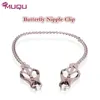 Butterfly Bosom Nipple Clamps Quality Metal BDSM Toys Chain Nipple Sucker Sex Leksaker för Kvinnor Vuxen Sex Products Shop