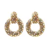 Wholesale-Bohemian Sun Flower Drop Earrings for Women Jewelry Trendy Metal Crystal Statement Earrings Accessories Bijoux