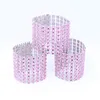 Napkin Ring Chairs Buckles Multicolor Wedding Event Decoration Crafts 8 row mesh Rhinestone Holder Handmade Party Supplies