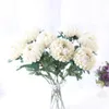 Tek Kök Ananas Krizantem Düğün Evi Taklit Çiçekler Yapay Çiçek Krizantem Props