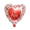 50pcs 18inch Spanish Bride and Groom I Love You foil mylar balloons Love Heart wedding Valentine's day helium balloon globos286z