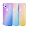 Antichoc Transparent Gradient colorCell Phone Cases Pour iPhone 6 6S 7 8 Plus X XR XS MAX TPU Airbag Housse anti-chute