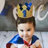 Glitter Crown Headband Baby Boy First Birthday Decor Party Hat 1 2 3 Year Old Party Baby Shower Headband Kids Gifts6197807