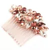 Christmas Decorations Rose Gold Hair Comb Wedding Accessories Bridal Jewelry Headpiece Barrette Piece1