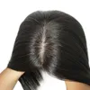 Topper per capelli umani da 5x6 pollici per le donne Colore Blck naturale 100% Remy Slik Base Clip in toupee Posticci