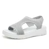 Neue mode frauen sandalen sommer neue plattform sandale schuhe atmungsaktive komfort einkaufen damen wanderschuhe weiß schwarz
