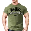 Sommar Nytt Gym T-shirt för män Crossfit Fitness Bodybuilding Mode Man Korta bomullskläder Märke T-tröjor