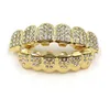 Dents d'or Grillz Strass Brillant Grills Set ICED OUT Dents Hip Hop Bijoux