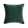 Taie d'oreiller géométrique contemporaine à rayures vert foncé, carré moderne 45x45cm, passepoil en corde tissé en Jacquard, coussin de canapé de sol pour la maison Co4749595