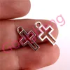 23364 200PCS Tibetan Silver Cross Necklace pendant DIY bracelet earrings hairpin jewelry accessories metal Mobile Phone Decoration pendant