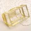 Plastic Gold Candy Box Delicate Romantic Storage Gift Wrap Wedding Favors Boxes Party Supplies Golden or Silver Medium Size