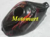 Motorcykel Fairing Kit för Honda CBR600F2 91 92 93 94 CBR 600 F2 1991 1994 ABS Red Flames Black Fairings Set + Presenter HF10