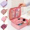 Kosmetisk lagring Makeup Bag Folding Hängande toalettartiklar Tvätt Organizer Påse