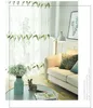 Sheer Curtains refreshing towel embroidery window screen customization of cotton thread balcony float screens