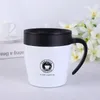 Tazza da caffè con logo personalizzato 330ML Tazza da caffè isolata con manico Tazza da caffè da 12 once isolata sottovuoto in acciaio inossidabile con cucchiaio Office EEA291