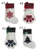 Père Noël Bonbons Cadeau Sac Grand Moelleux Bas De Noël Pet Chien Plaid Patte Père Noël Chaussettes Flocon De Neige Arbre De Noël Motif Décoration De Noël