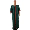 Nieuwe casual traditionele Afrikaanse Afrikaanse lange maxi -jurk zomer digitale printen half mouwen gewaad jurken jurken los plus size dames stoffen4427680