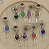 beaded wine charms