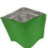 8.5x13cm (3.25x5") Heat Sealable Green Tear Notch Proof Aluminum Foil Mylar Stand Up Ziplock Packaging Bag