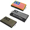 3D-Stickerei-Patch mit Malaysia-Flagge, Armee, taktische, militärische, malaysische Flaggen, Moral-Patches, Emblem-Applikationen, gestickte Abzeichen