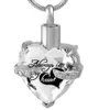 IJD9790 Always In My Heart Birthstone Crystal Urn Necklace Heart Memorial Keepsake Pendant Ash Holder Cremation Jewelry for Ash253v