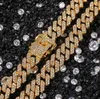 2019 Mens 12mm Fully Iced Out Cuban Link Chain with Clasp Locked Bling Chain Necklace 7inch/8inch/16inch/18inch/20inch/22inch/24inch