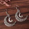 Pendientes colgantes de luna creciente Vintage para mujer, aretes llamativos hechos a mano, novedad de 2020