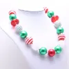 Weihnachtsstil Kinder Mädchen klobige Perlen Halskette Mode Festival Kind Baby Kaugummi klobige Halskette Schmuck handgefertigt