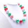 Estilo meninas miúdos Chunky Beads Colar Festival da Moda de Natal Bebé Criança Bubblegum Chunky Colar Jóias Handmade