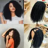 100 Human Hair Afro Curly u part part for Women 2x4 Middle Part 150 كثافة البرازيلية البرازيلية Remy Hair kinky curly diva wigs2426755