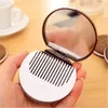 Chocolate Sandwiched Cookies Mirrors Cute Portable Pocket Mini Make Up Mirror With Comb Women Girls Biscuit Shape Cosmetic Mirror BH2546 TQQ