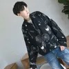 Ulzzang Harajuku Männer Shirts Lange ärmeln Herren Hemd Atmungsaktive Sommer Retro Lose Dünne Männliche Studenten Mode Koreanischen Stil Chic