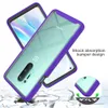 TPU + Acrylic Frame Bumper Transparenta Clear Case Fodral för Samsung Galaxy A22 M51 A51 5G A71 A21S A31 A11 A70E A41 ShockoPous Back Hard Cover