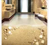 Customized 3D Self-adhesive floor photo mural wallpaper Beautiful beach shell bathroom living room 3D floor painting decoration