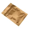 8 * 12 cm 4 sacchetti di imballaggio in Mylar opaco colorato foglio di alluminio sacchetti di imballaggio con chiusura a zip superiore sacchetto di caffè perla sacchetto di stoccaggio capsula 200 pz / lotto