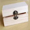 Wooden Storage Box Rectangular Natural Wood Gift Boxes Handmade Craft Jewelry Case